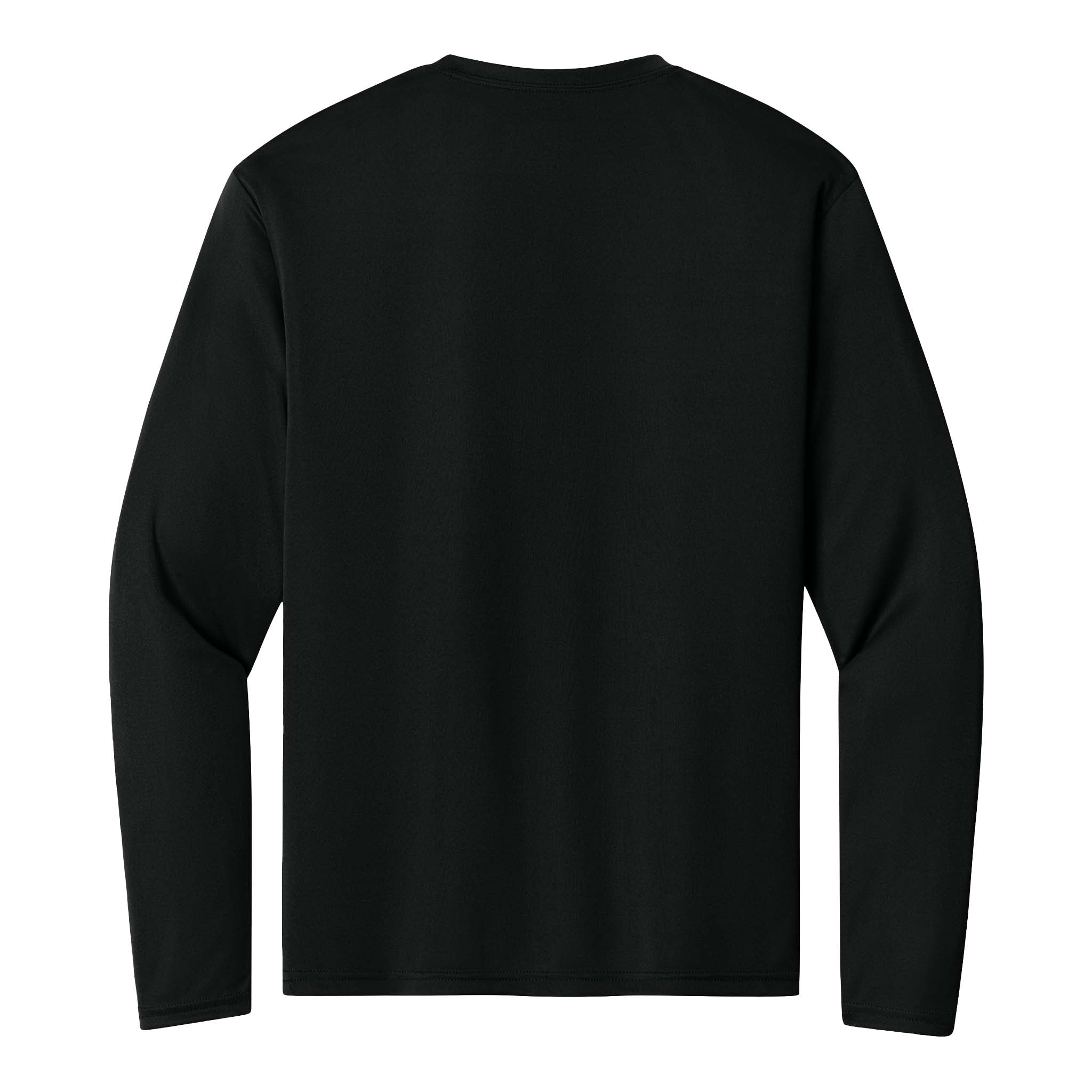 A4 N3165 custom long sleeve t-shirt in black, back view