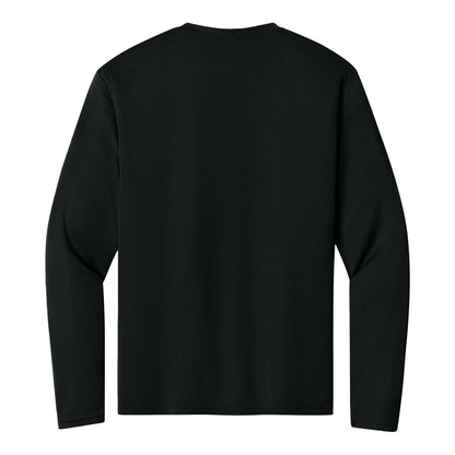 A4 N3165 custom long sleeve t-shirt in black, back view