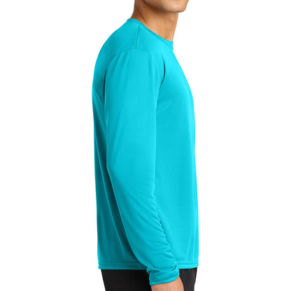 A4 N3165 custom long sleeve t-shirt in electric blue, right side view