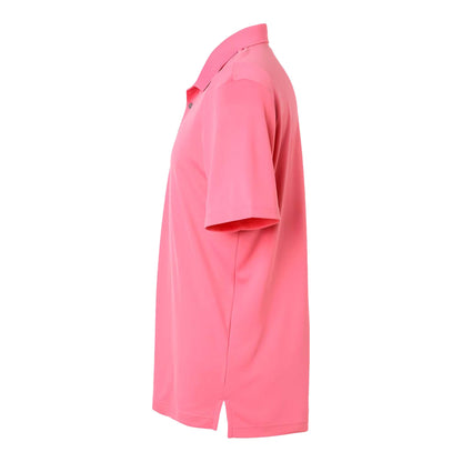 Adidas A230 custom polo in bliss pink, left side view