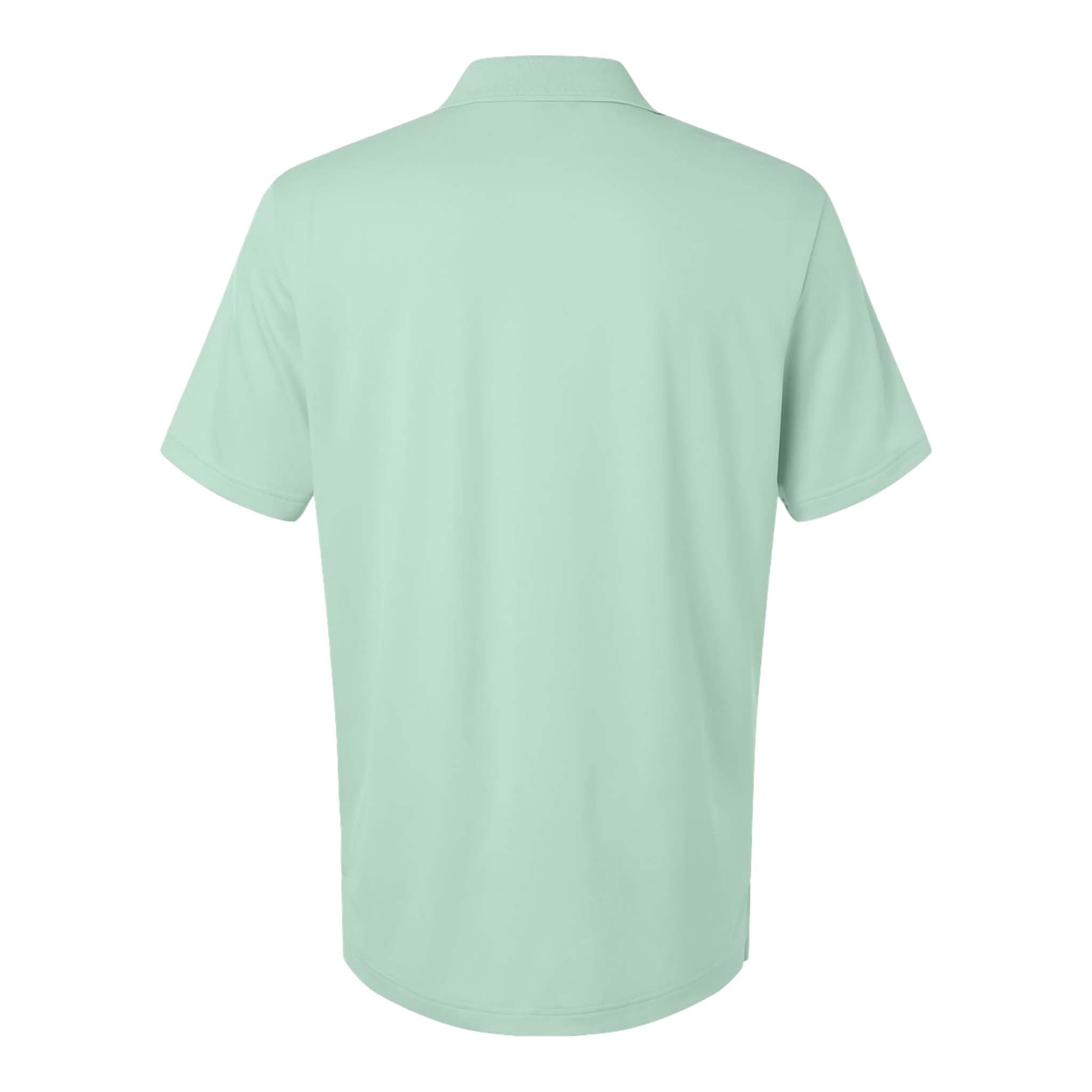 Adidas A230 custom polo in clear mint, back view