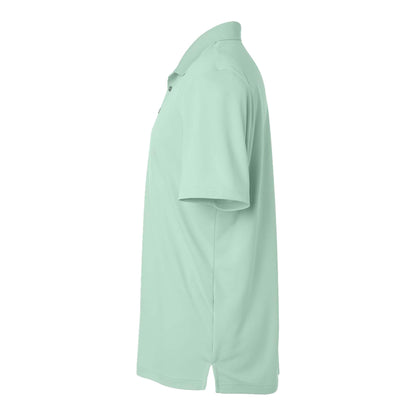Adidas A230 custom polo in clear mint, left side view