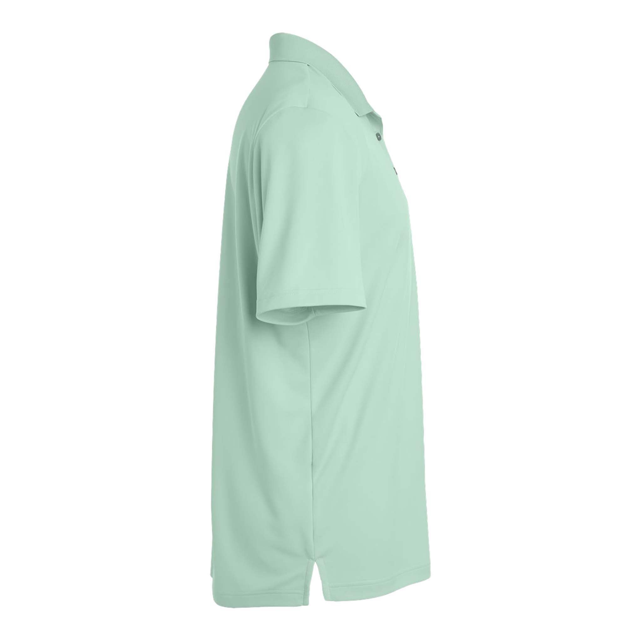 Adidas A230 custom polo in clear mint, right side view