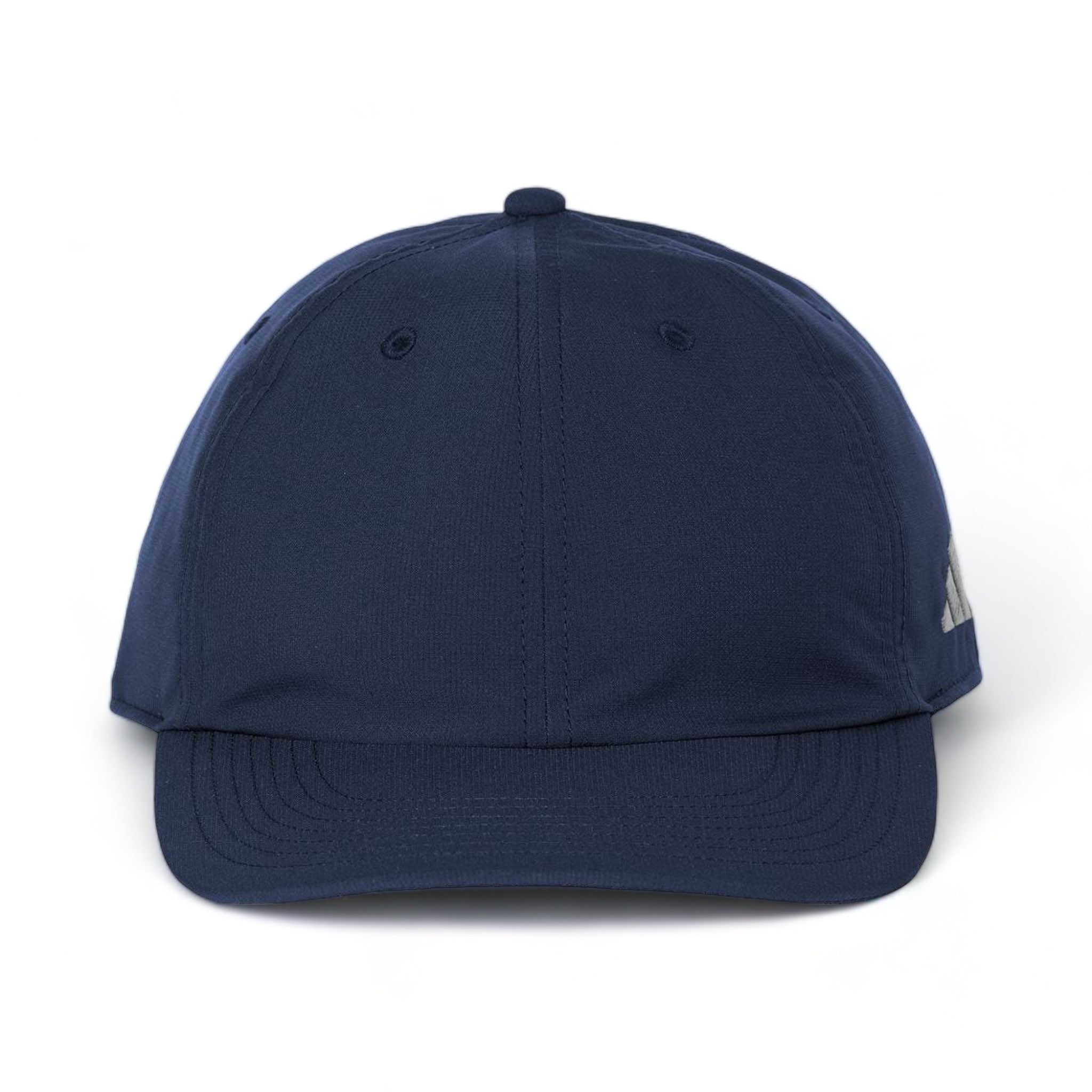 Front view of Adidas A600S custom hat in collegiate navy