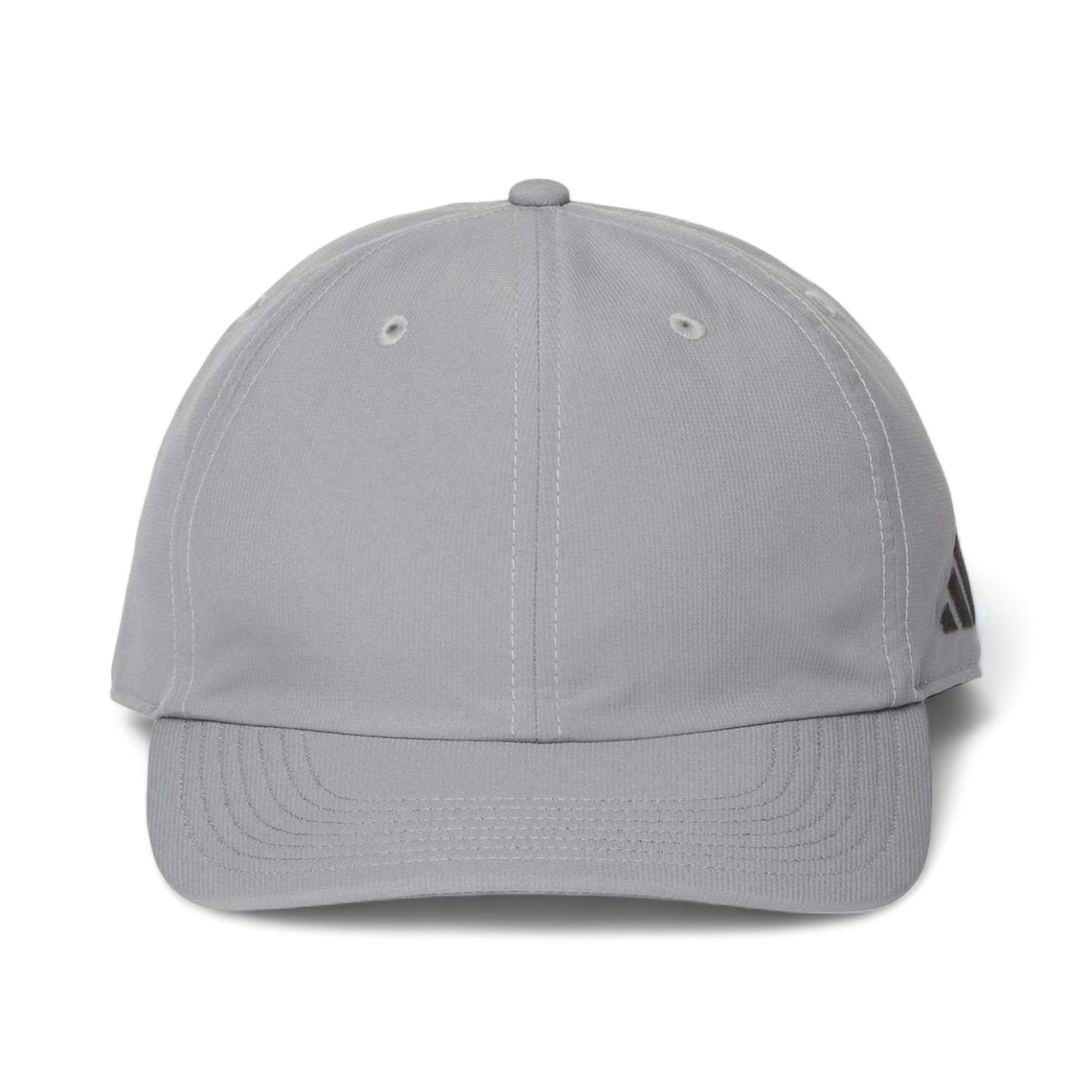 Front view of Adidas A600S custom hat in grey three