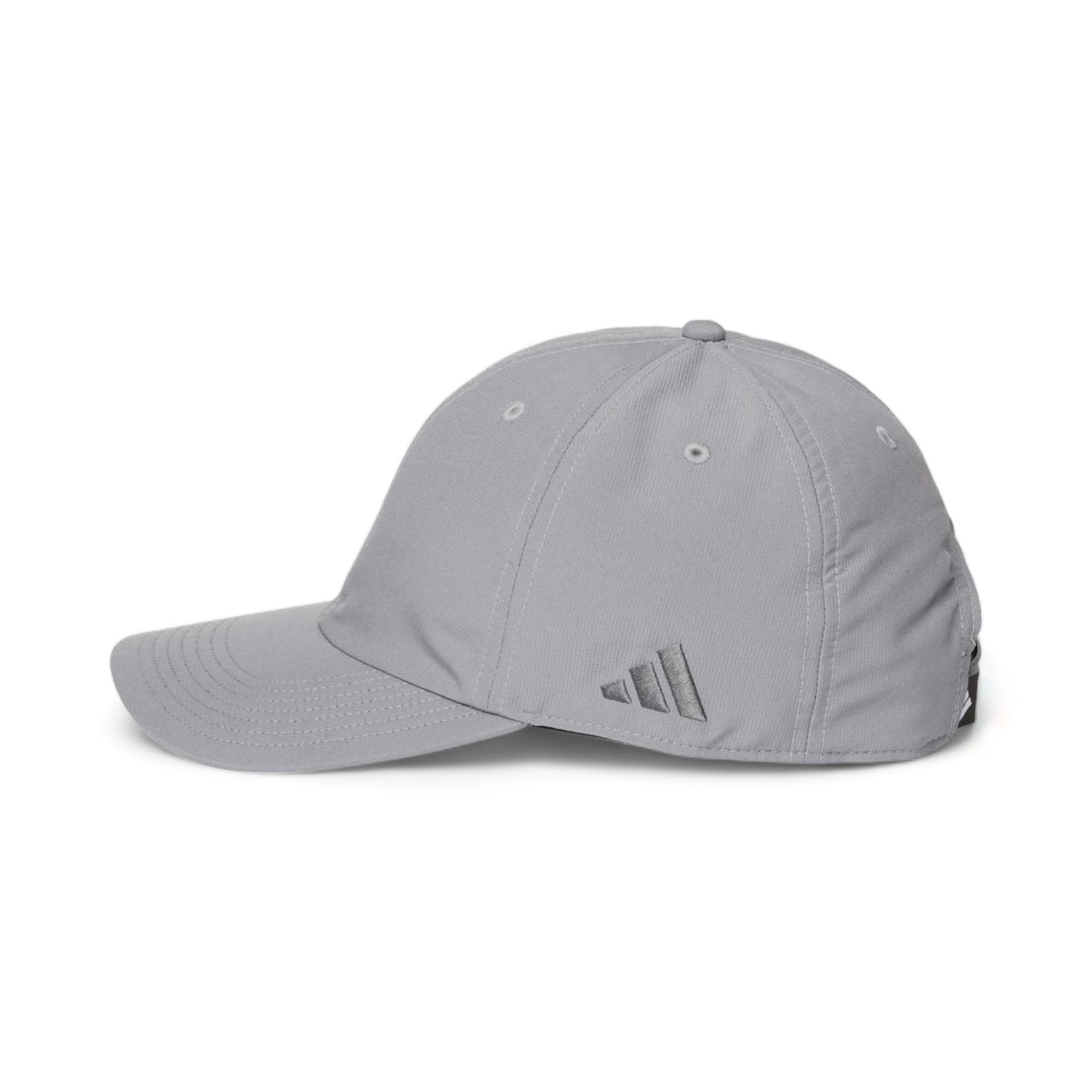 Side view of Adidas A600S custom hat in grey three