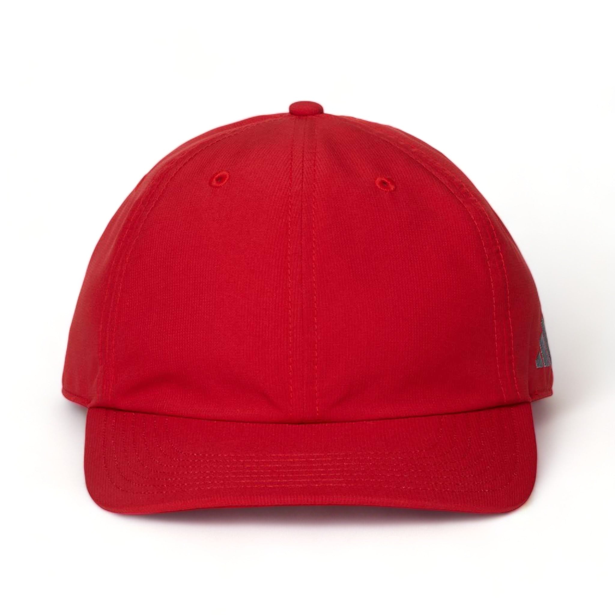 Front view of Adidas A600S custom hat in power red
