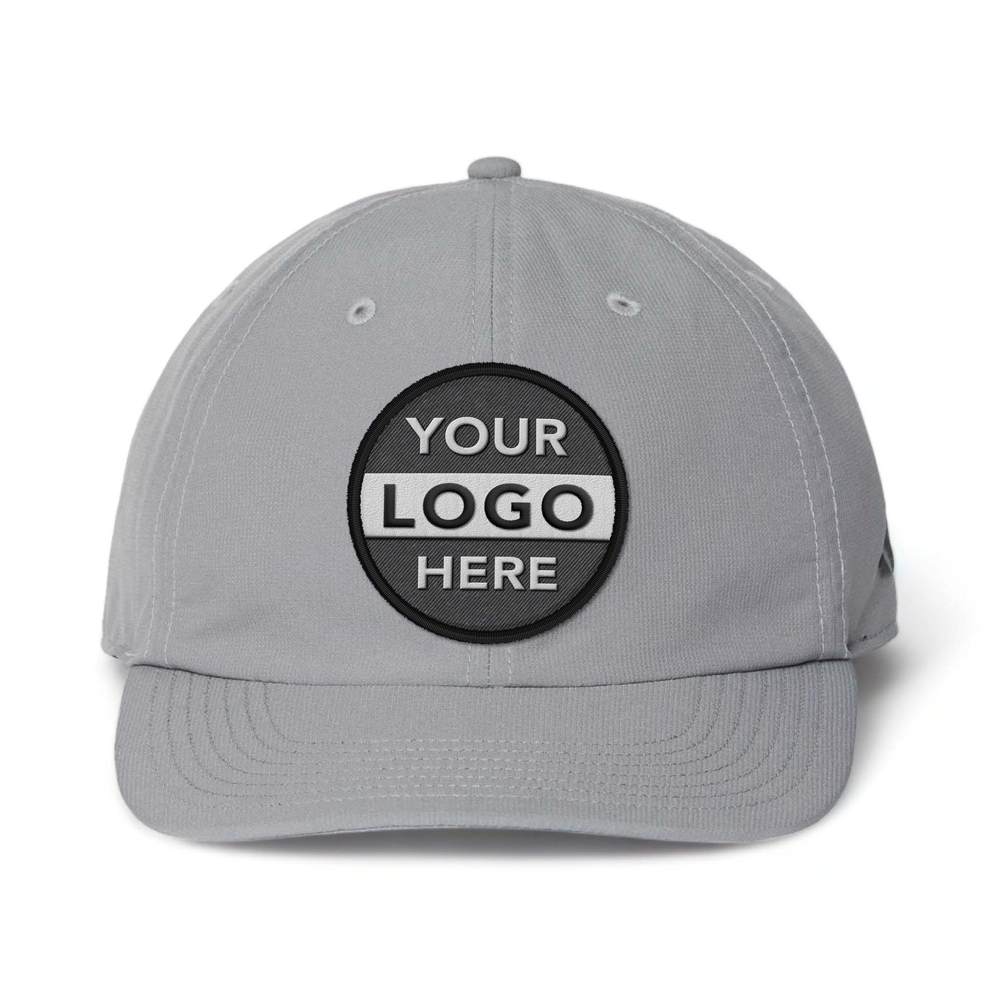 Adidas A605S custom embroidered patch hat in grey three