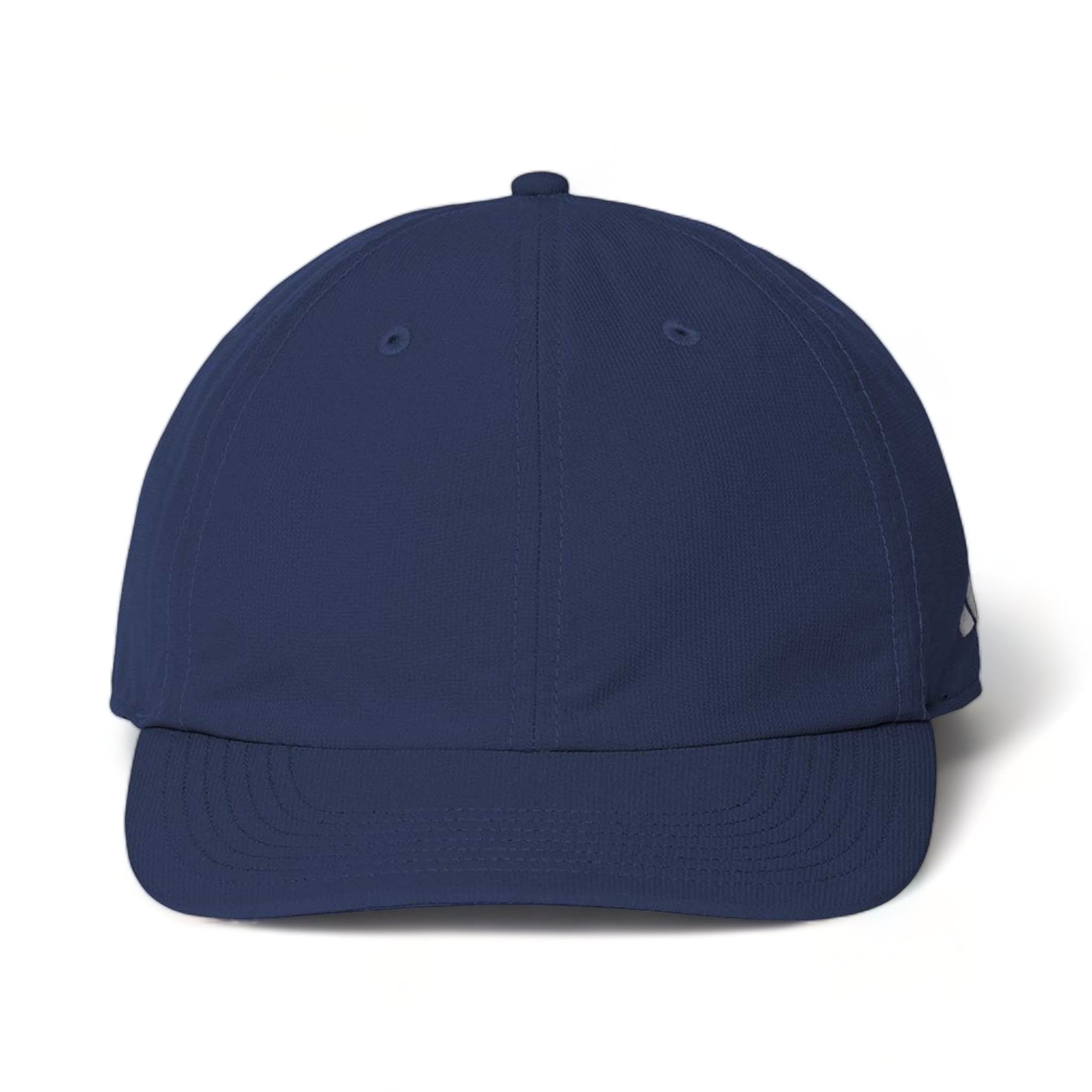 Front view of Adidas A605S custom hat in collegiate navy