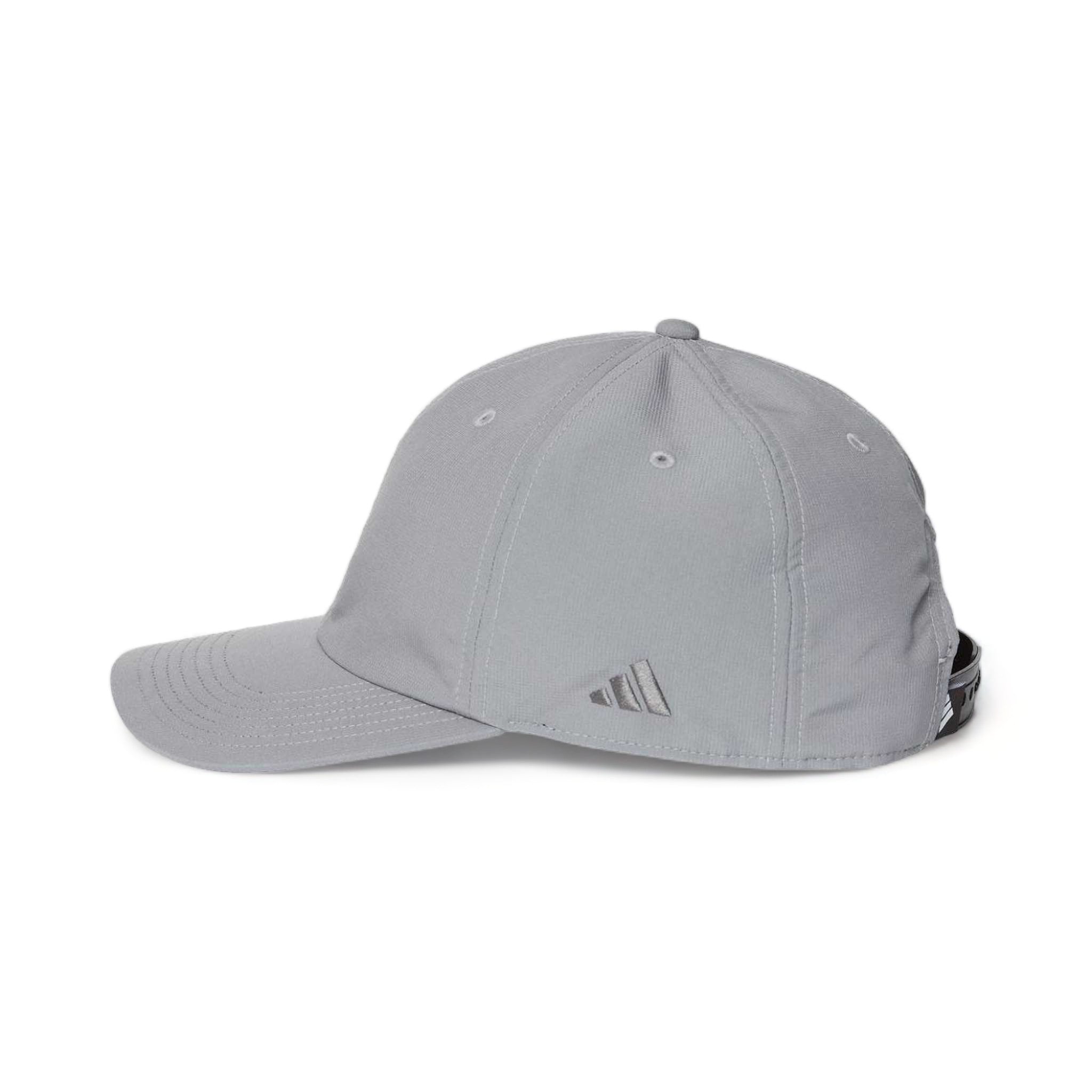 Side view of Adidas A605S custom hat in grey three