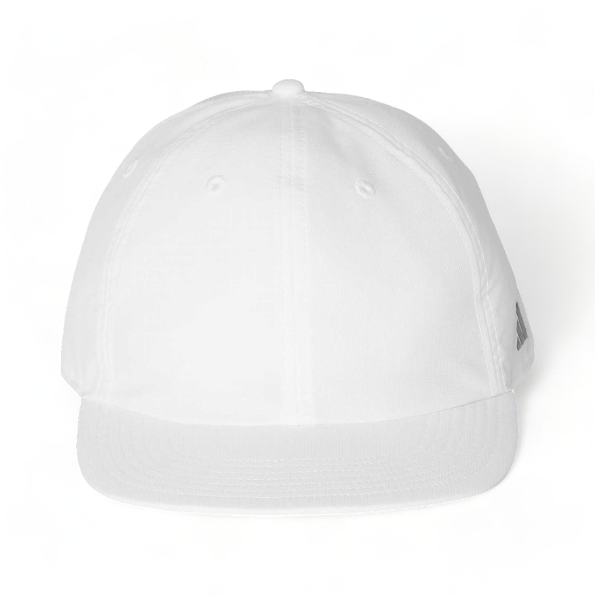 Front view of Adidas A605S custom hat in white