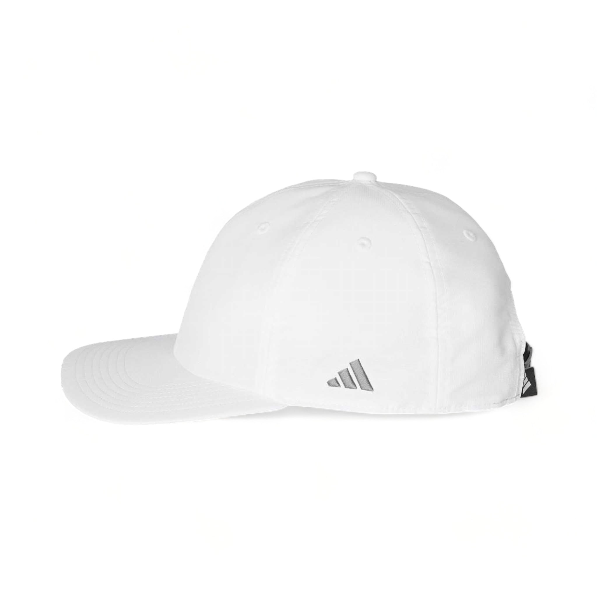 Side view of Adidas A605S custom hat in white