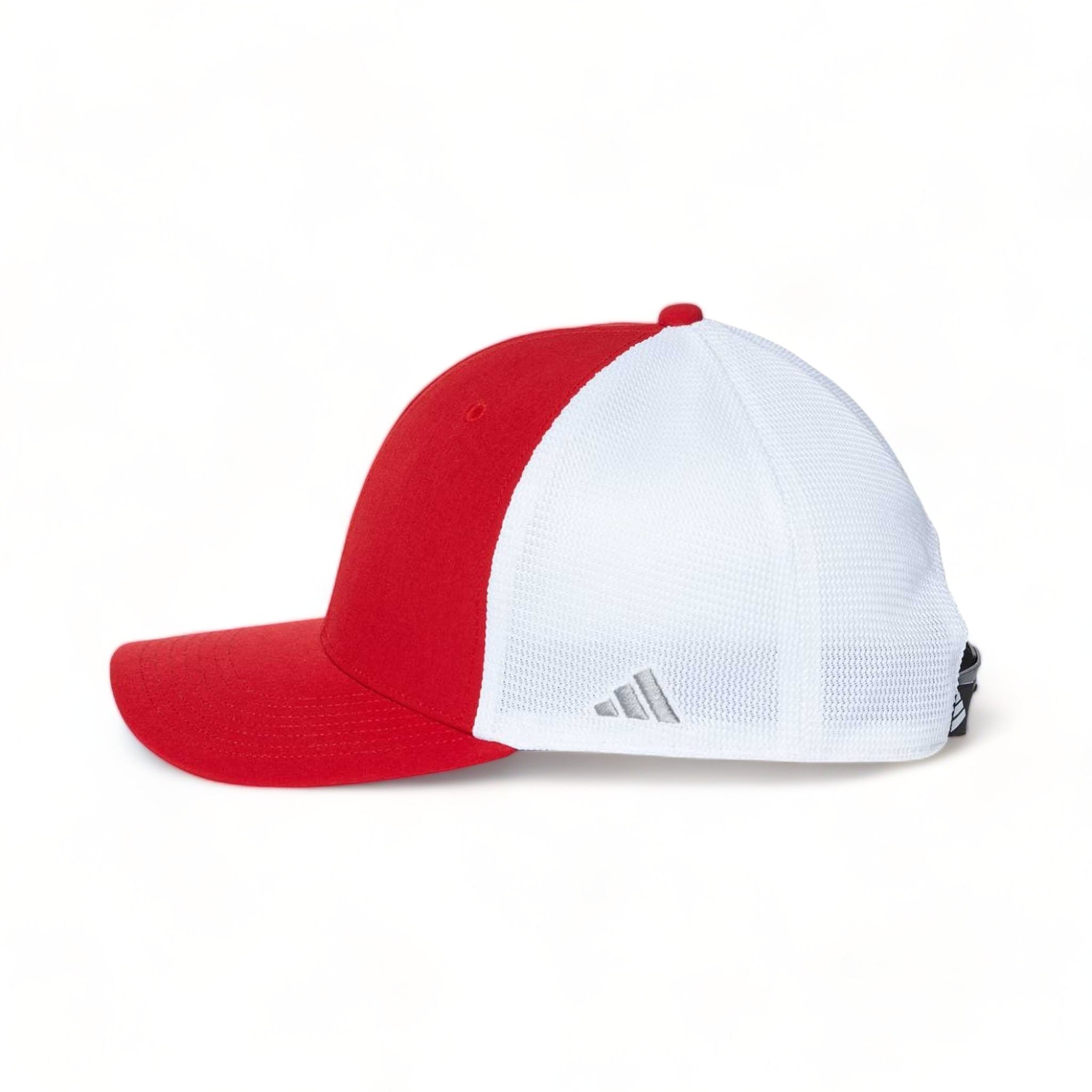 Side view of Adidas A627S custom hat in power red