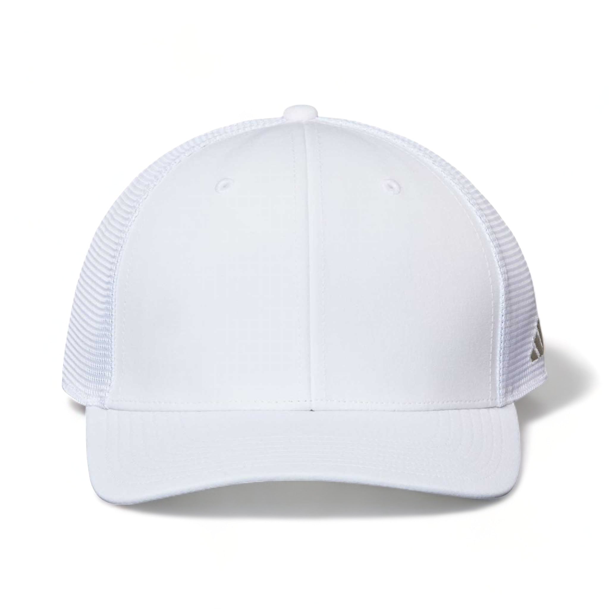 Front view of Adidas A627S custom hat in white