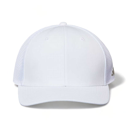 Front view of Adidas A627S custom hat in white