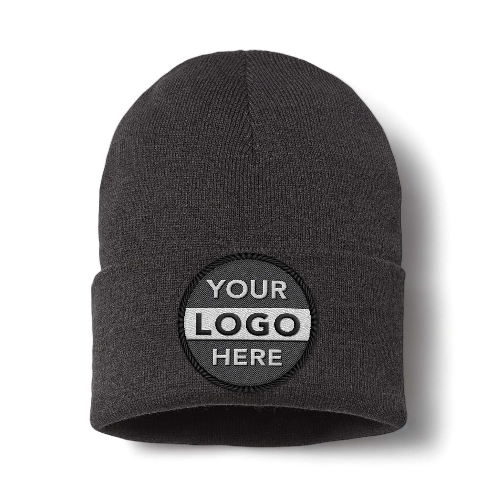 Atlantis Headwear PURE custom embroidered patch hat in black