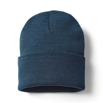 Front view of Atlantis Headwear PURE custom hat in navy