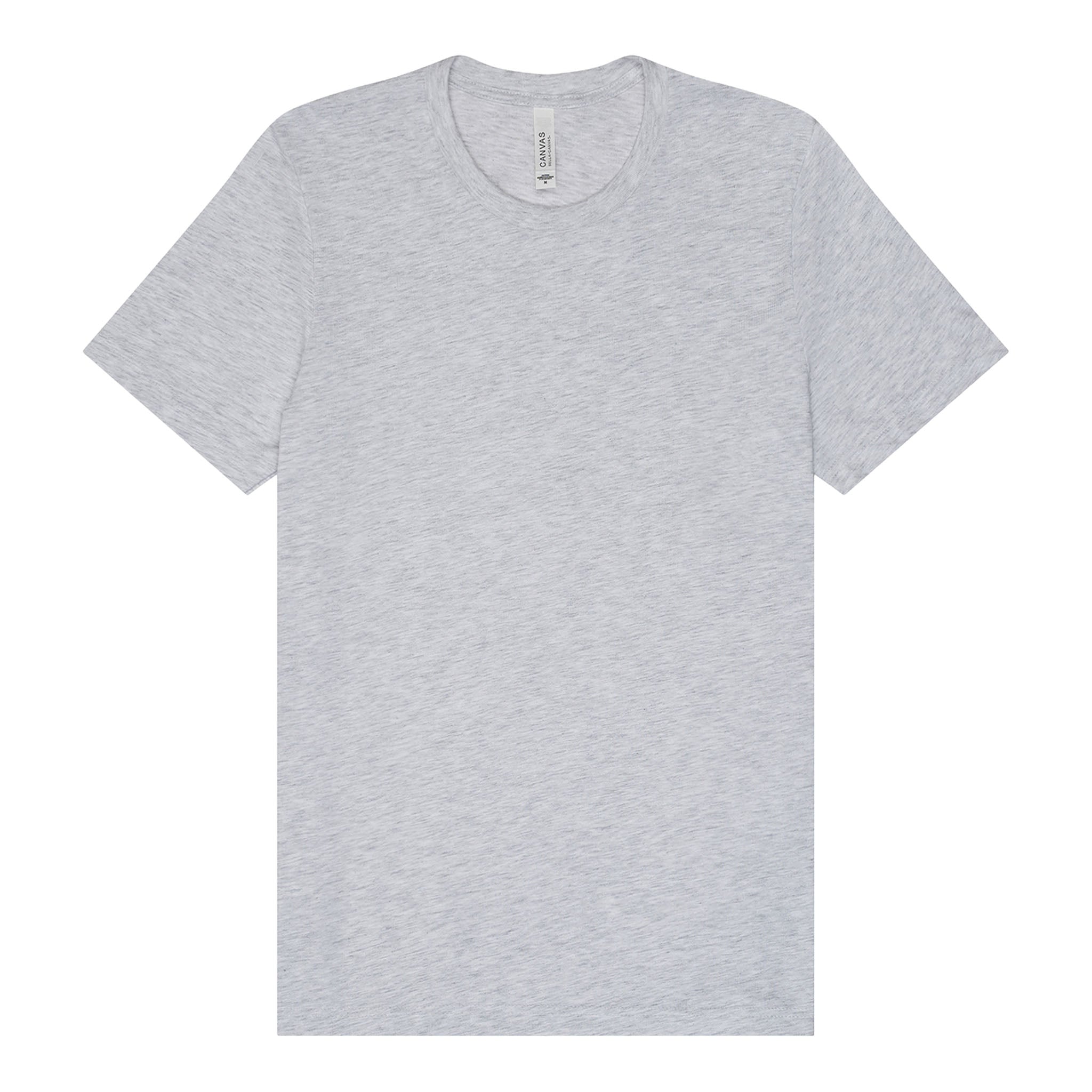 Bella + Canvas 3001 custom short sleeve t-shirt in ash, front view