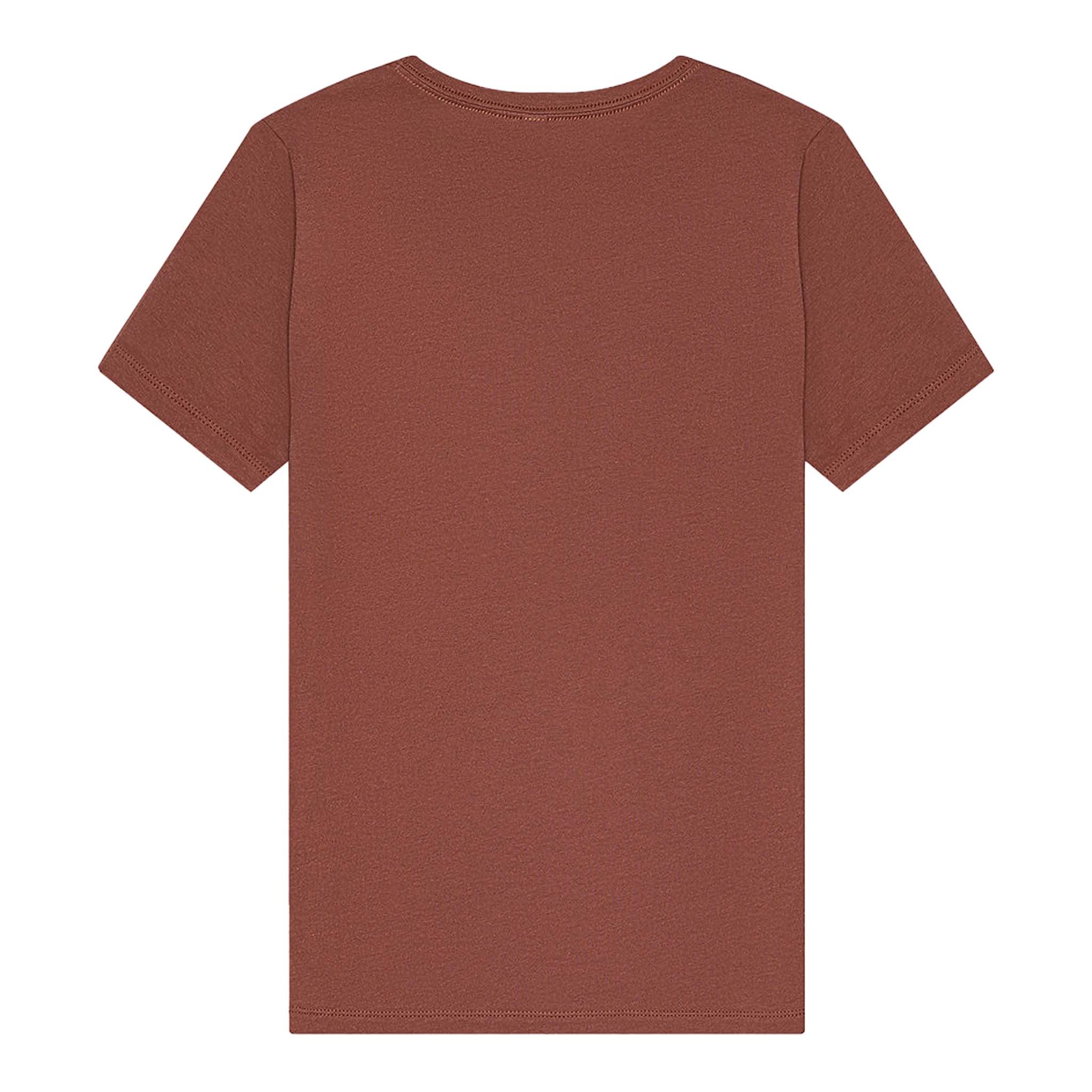 Bella + Canvas 3001 custom short sleeve t-shirt in chestnut, back view