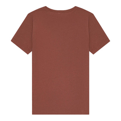 Bella + Canvas 3001 custom short sleeve t-shirt in chestnut, back view