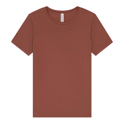 Bella + Canvas 3001 custom short sleeve t-shirt in chestnut, front view