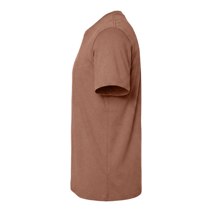 Bella + Canvas 3001 custom short sleeve t-shirt in chestnut, left side view