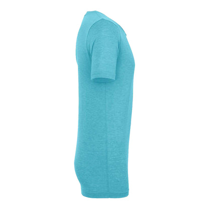 Bella + Canvas 3413 custom short sleeve t-shirt in aqua triblend, right side view