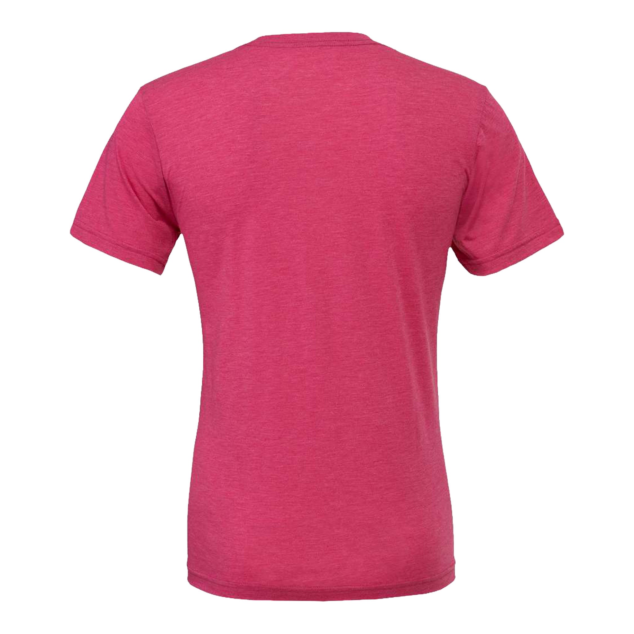 Bella + Canvas 3413 custom short sleeve t-shirt in berry triblend, back view
