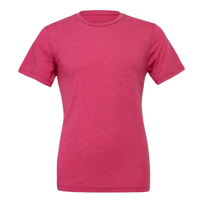 Bella + Canvas 3413 custom short sleeve t-shirt in berry triblend, front view