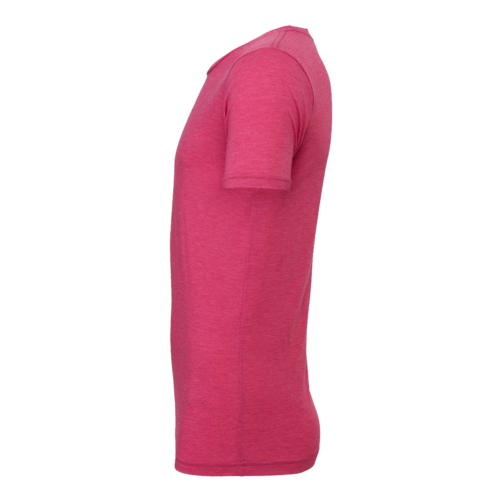 Bella + Canvas 3413 custom short sleeve t-shirt in berry triblend, left side view