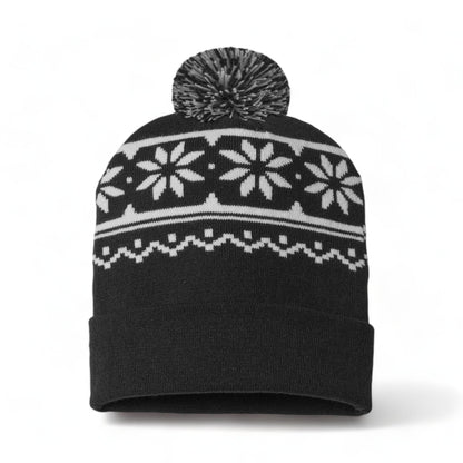 Front view of CAP AMERICA RKF12 custom hat in black and white