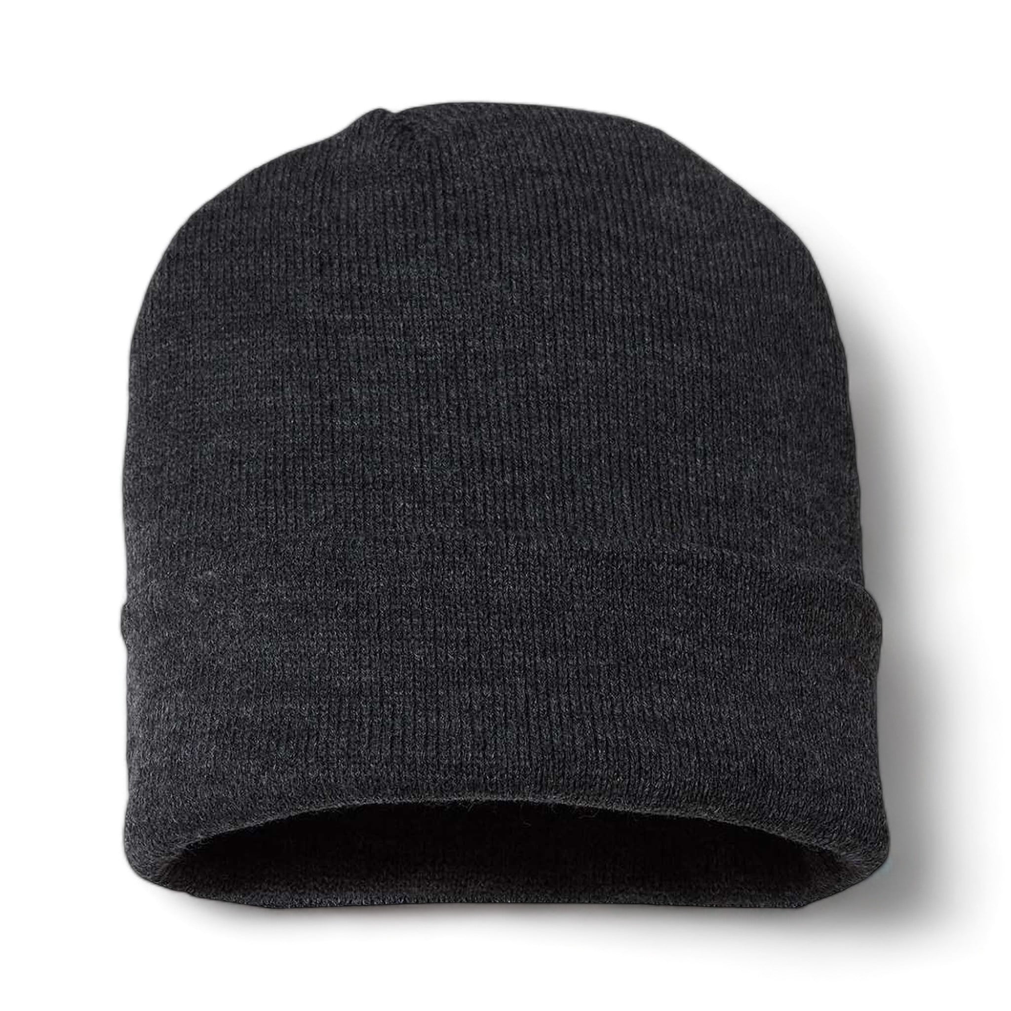 Front view of CAP AMERICA TKN24 custom hat in dark heather grey