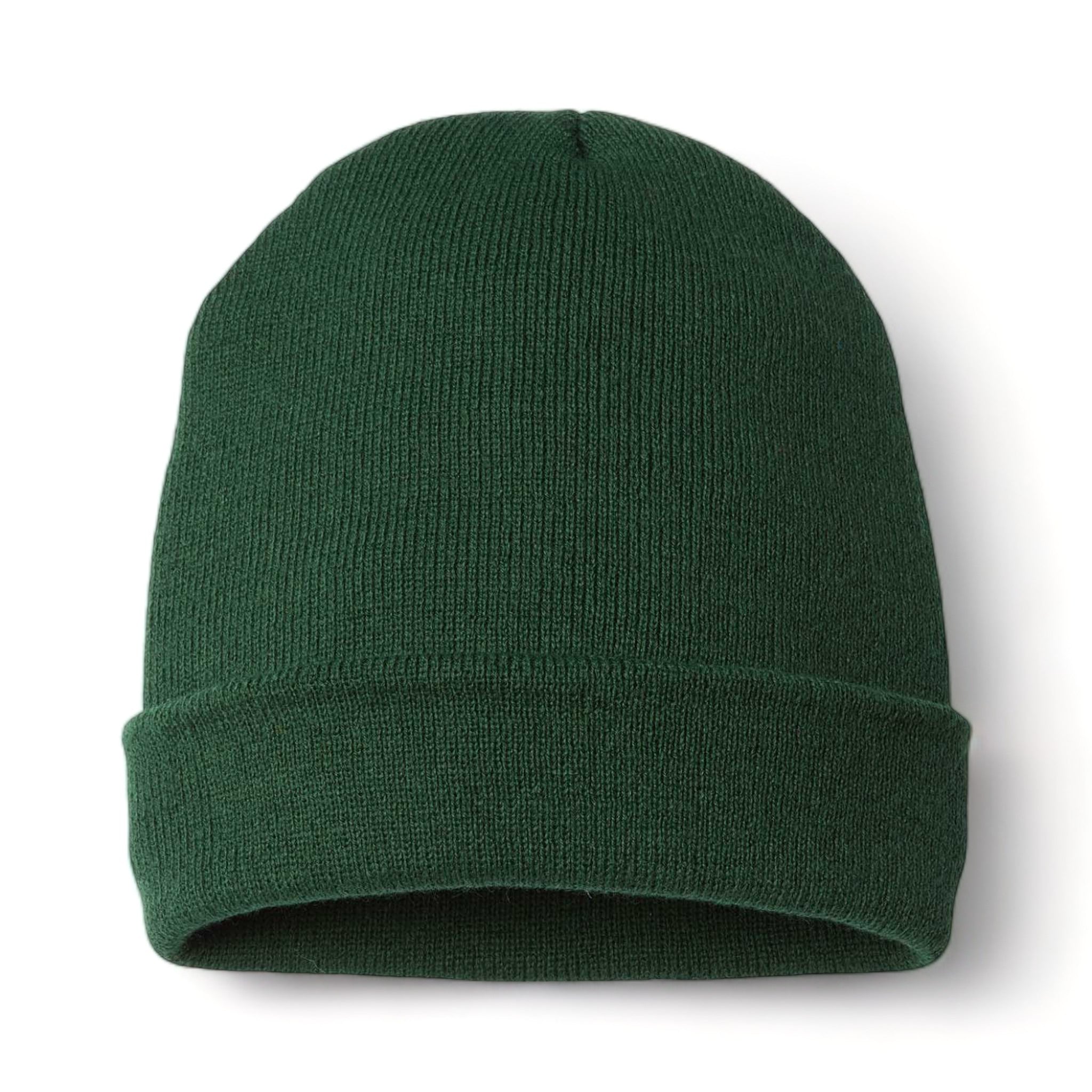 Front view of CAP AMERICA TKN24 custom hat in forest green