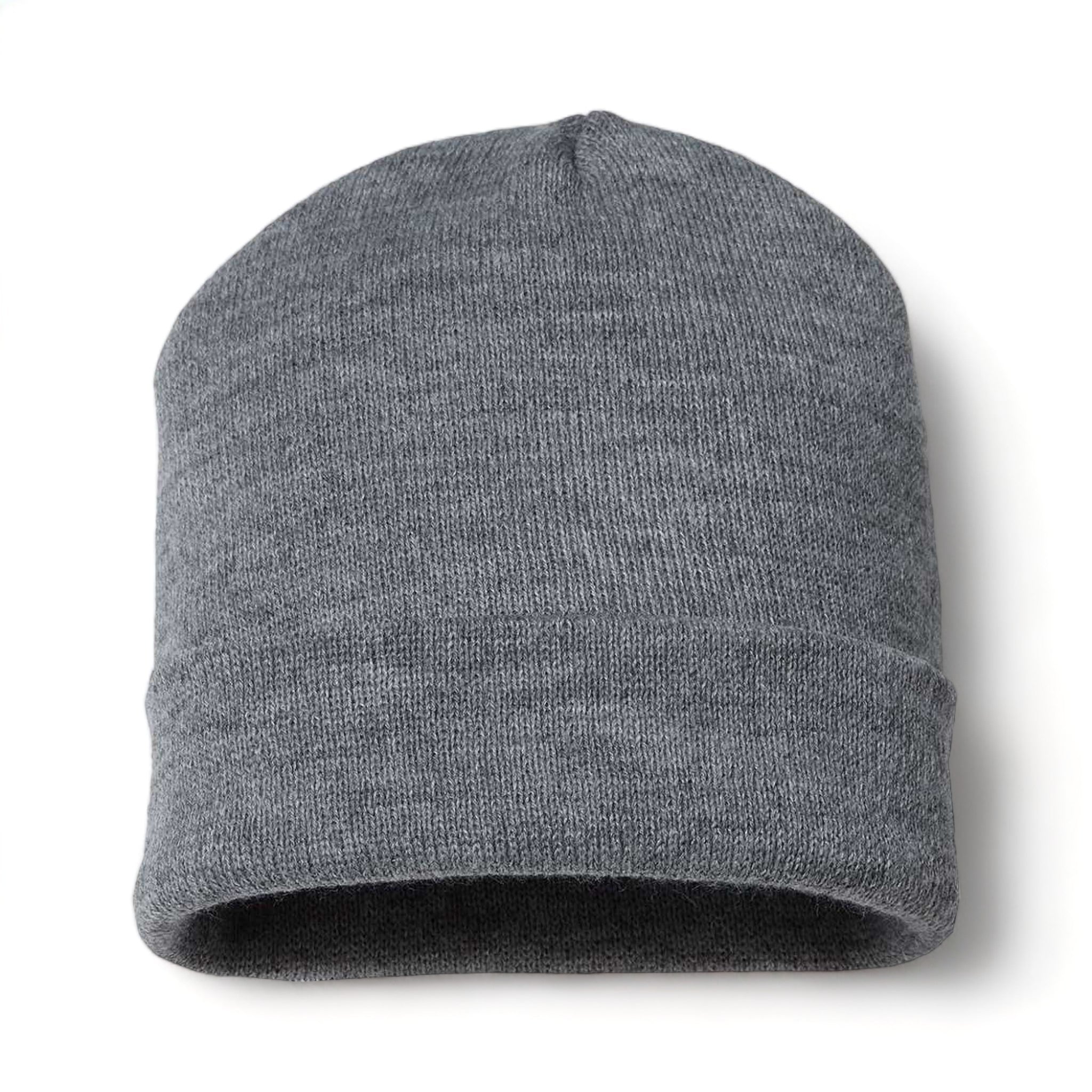 Front view of CAP AMERICA TKN24 custom hat in heather grey