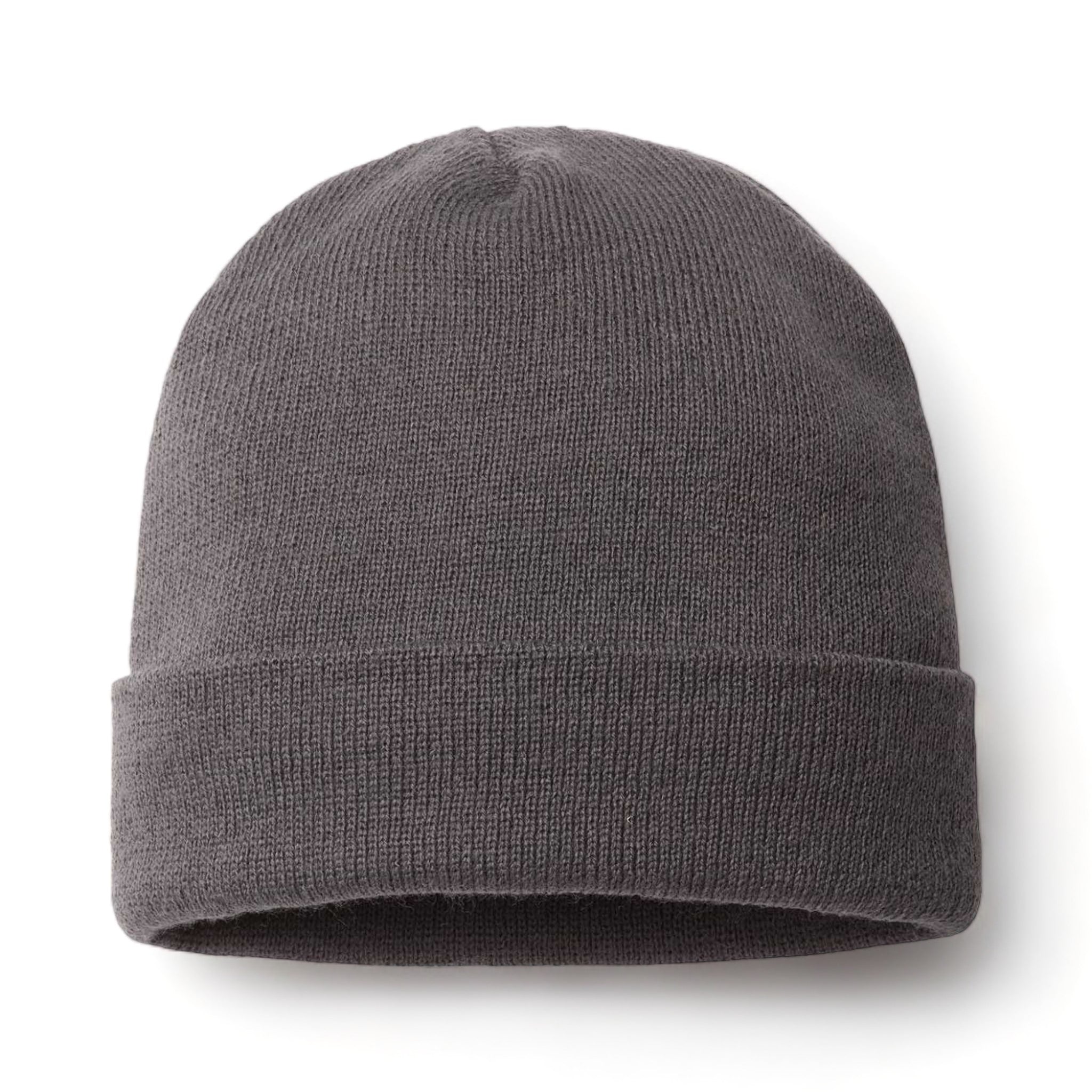 Front view of CAP AMERICA TKN24 custom hat in iron grey