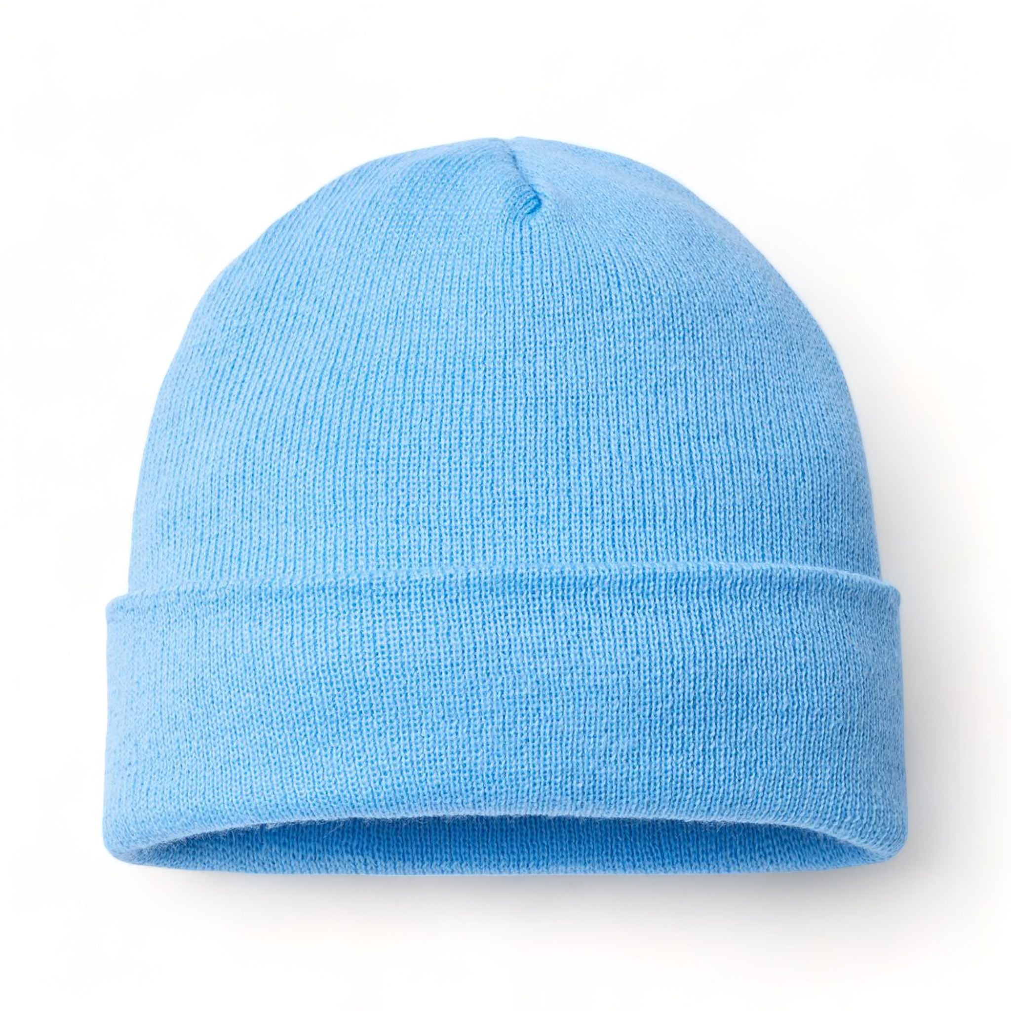 Front view of CAP AMERICA TKN24 custom hat in carolina blue