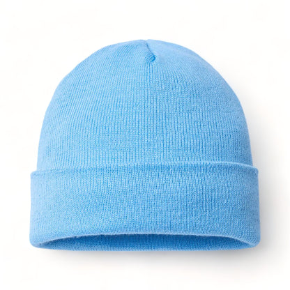 Front view of CAP AMERICA TKN24 custom hat in carolina blue