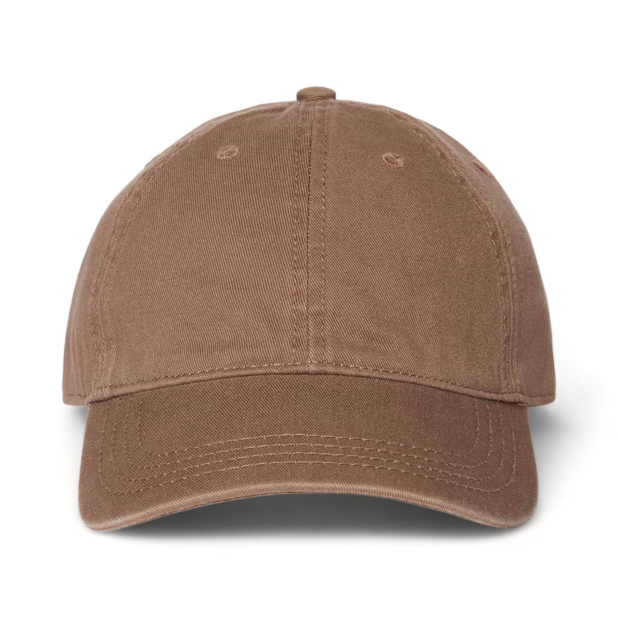 Front view of CAP AMERICA i1002 custom hat in brown