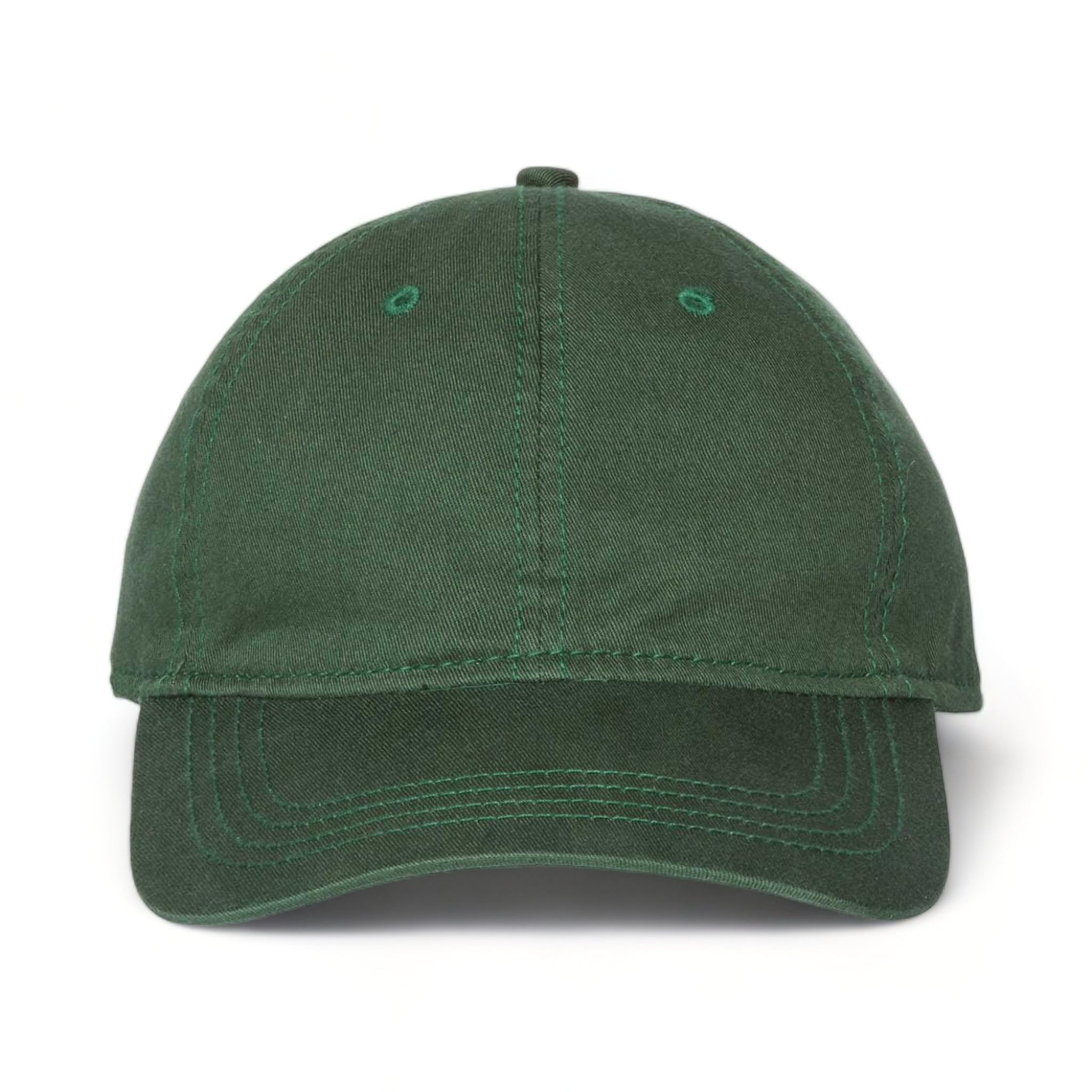 Front view of CAP AMERICA i1002 custom hat in forest green