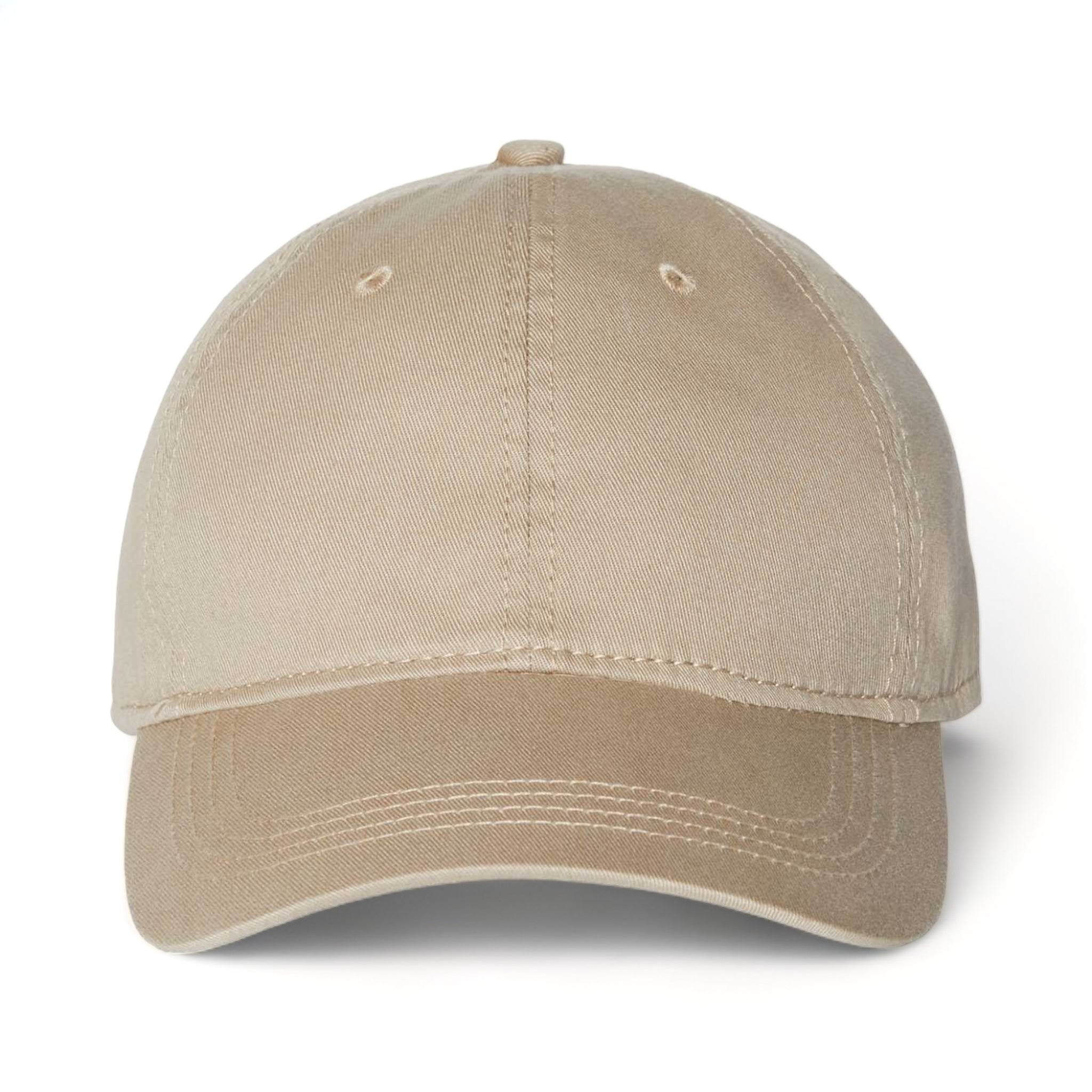 Front view of CAP AMERICA i1002 custom hat in khaki