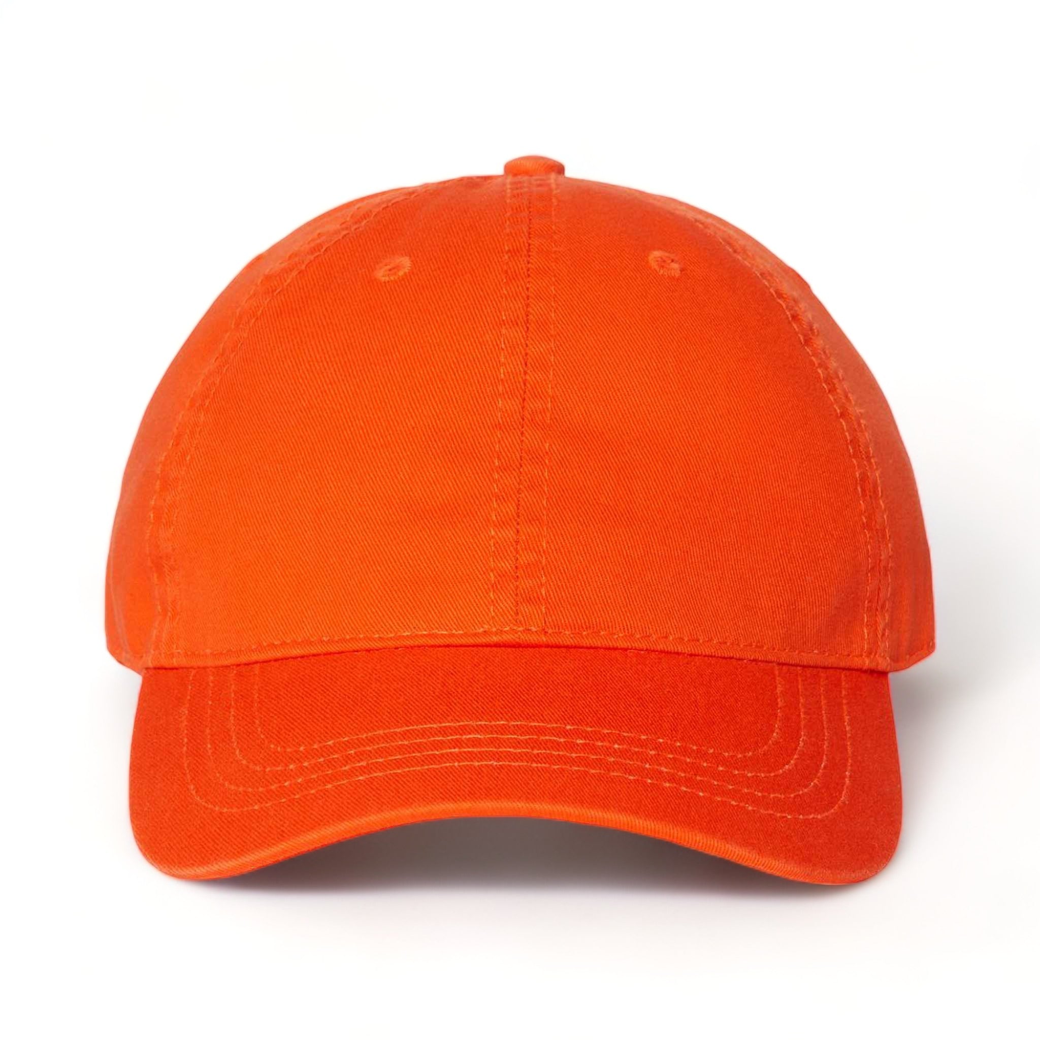 Front view of CAP AMERICA i1002 custom hat in orange