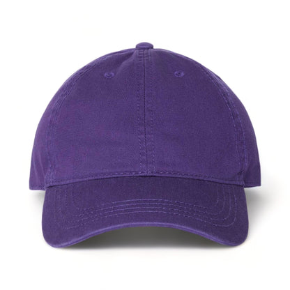 Front view of CAP AMERICA i1002 custom hat in purple