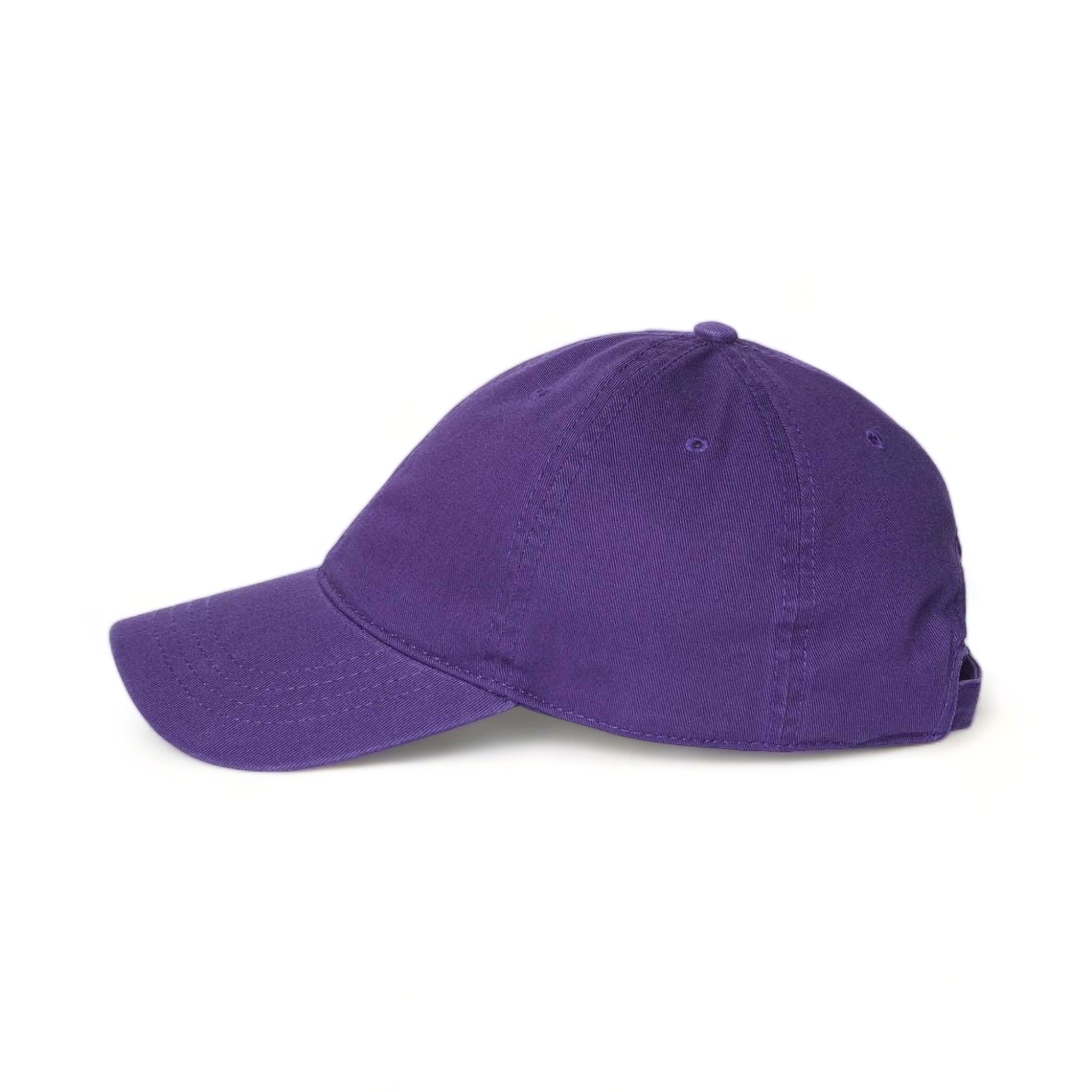 Side view of CAP AMERICA i1002 custom hat in purple