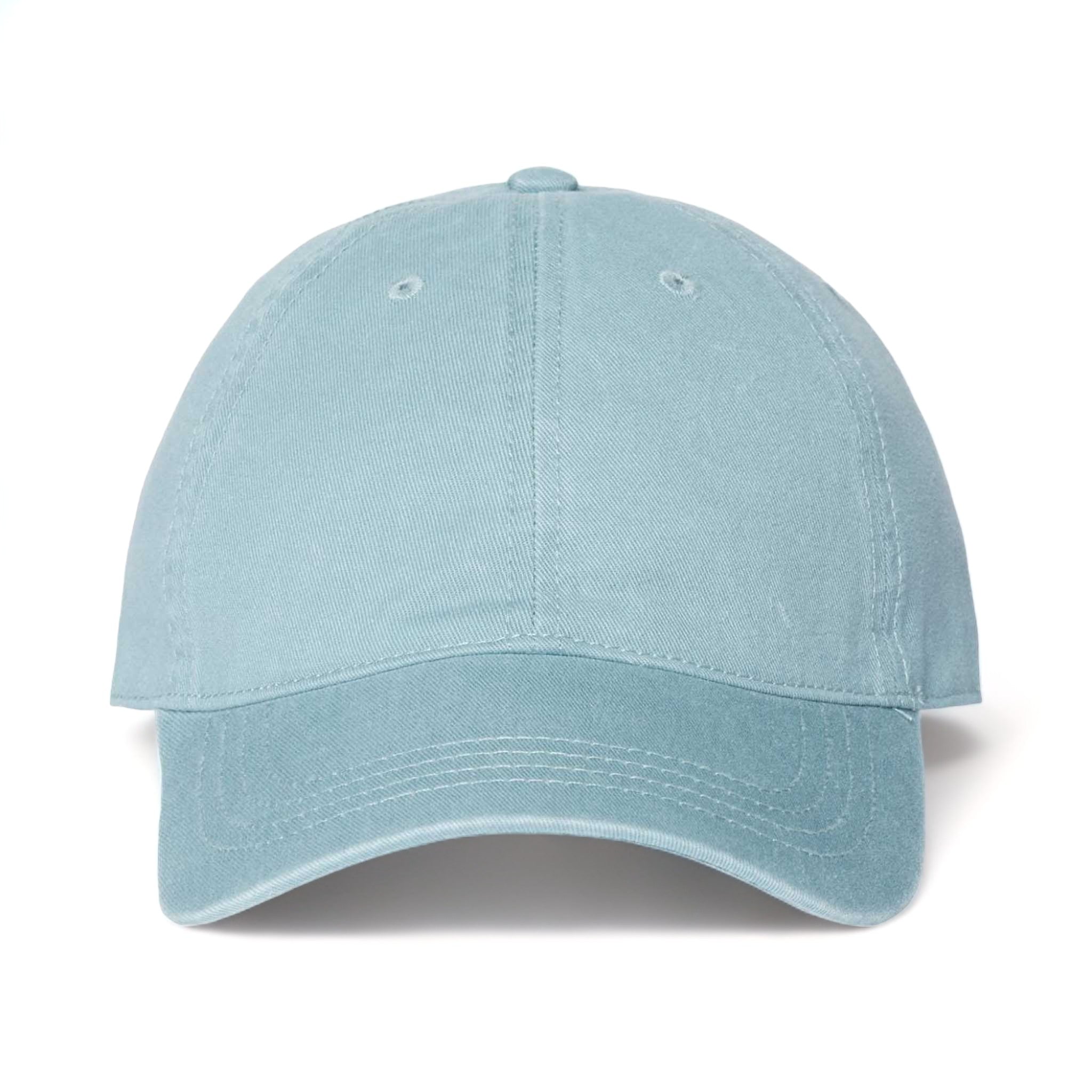 Front view of CAP AMERICA i1002 custom hat in smoke blue