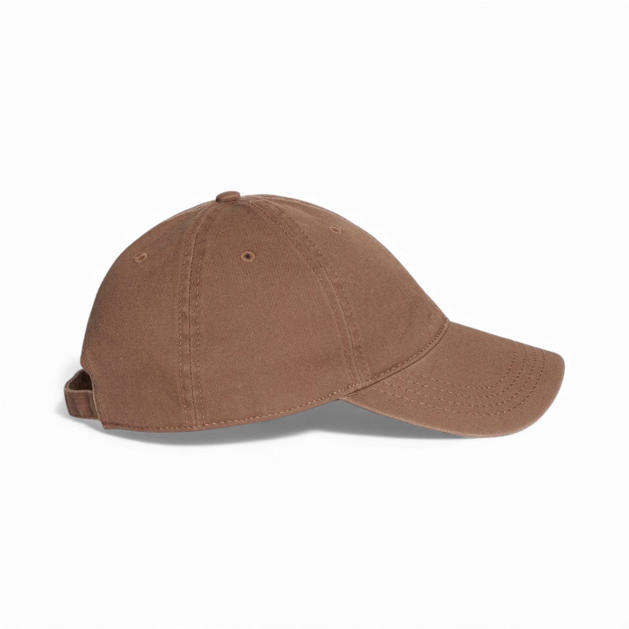 Right side view of Cap America i1002 custom hat in brown