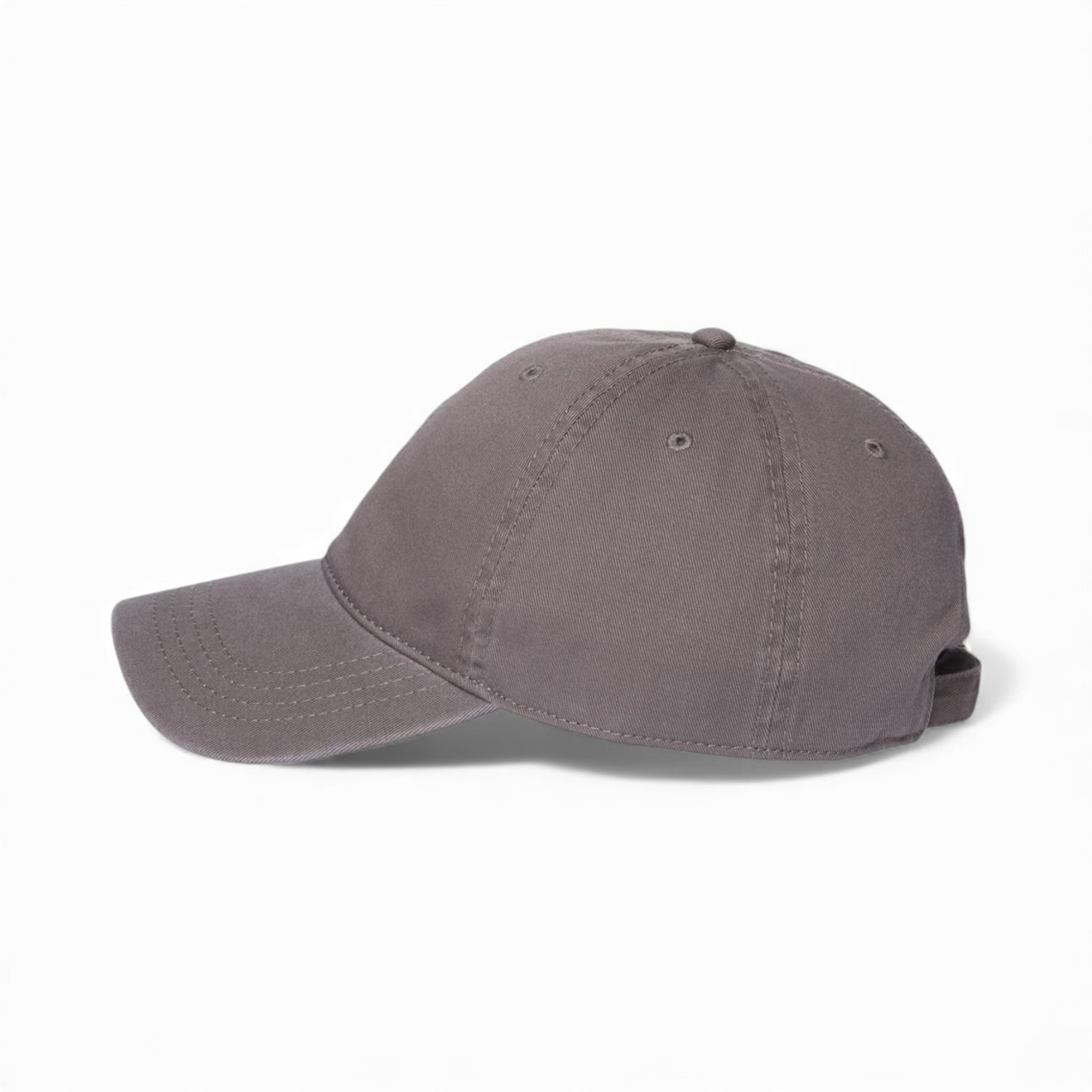 Left side view of Cap America i1002 custom hat in charcoal
