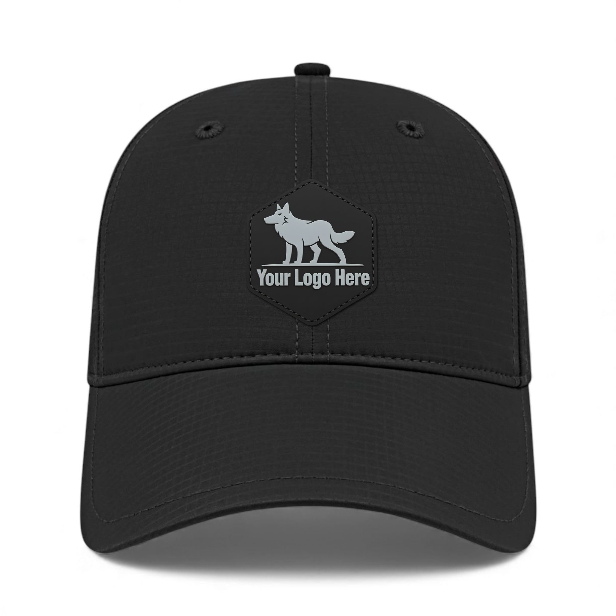 PVC patch preview of Cap America i7007 custom hat in black