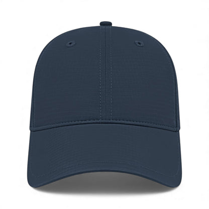 Front view of Cap America i7007 custom hat in navy