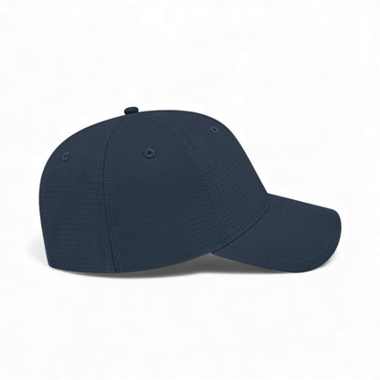 Right side view of Cap America i7007 custom hat in navy