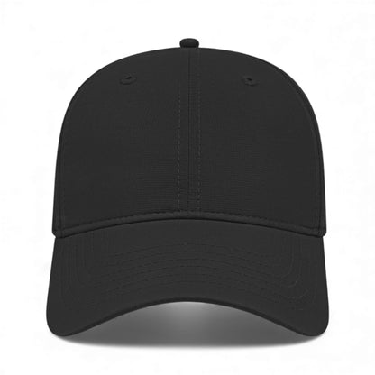 Front view of Cap America i8522 custom hat in black